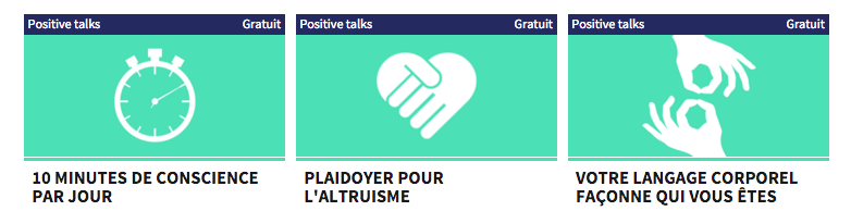 Des talks de psychologie positive