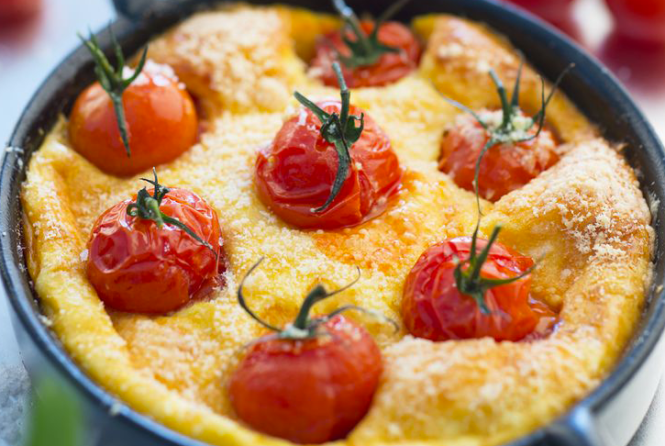 Clafoutis aux tomates Cerises