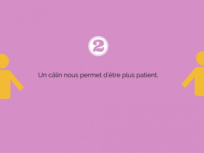 Le câlin permet d'être plus patient