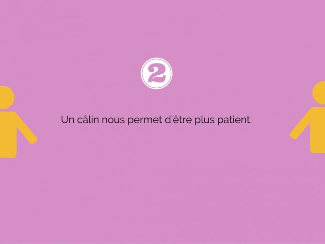 Le câlin permet d'être plus patient