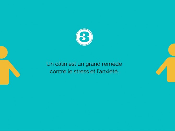 Le câlin  est un remède contre le stress et l'anxièté