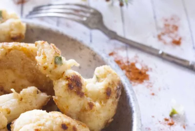 La recette de Beignets de chou fleur aux épices orientales et à la coriandre