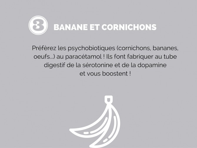 5 conseils de bonheur : manger des bananes et des cornichons