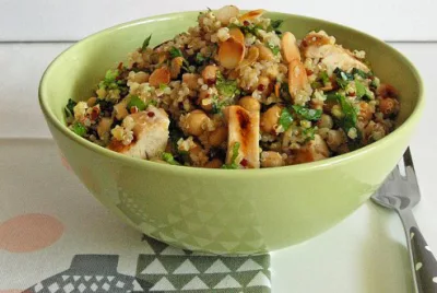 Taboulé de quinoa aux pois chiches, cumin et citron