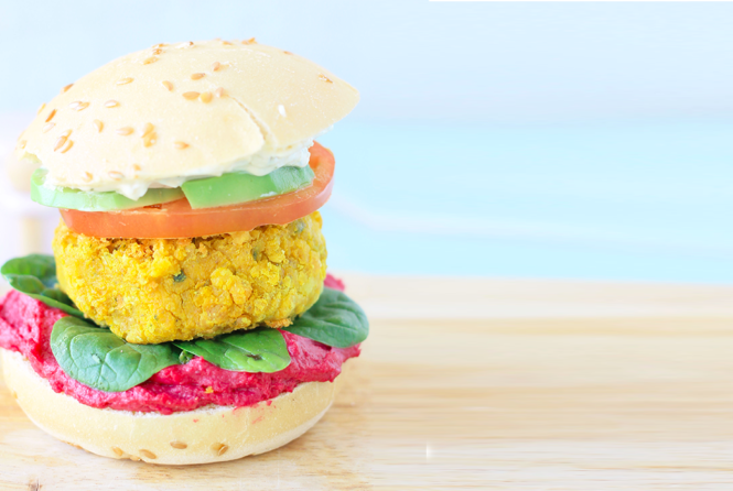 Veggie burger aux lentilles corail