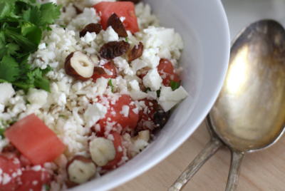 Recette de Taboulé de chou-fleur et pastèque