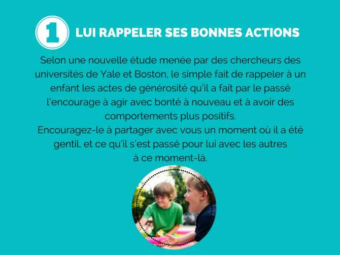 Lui rappeler ses bonnes actions