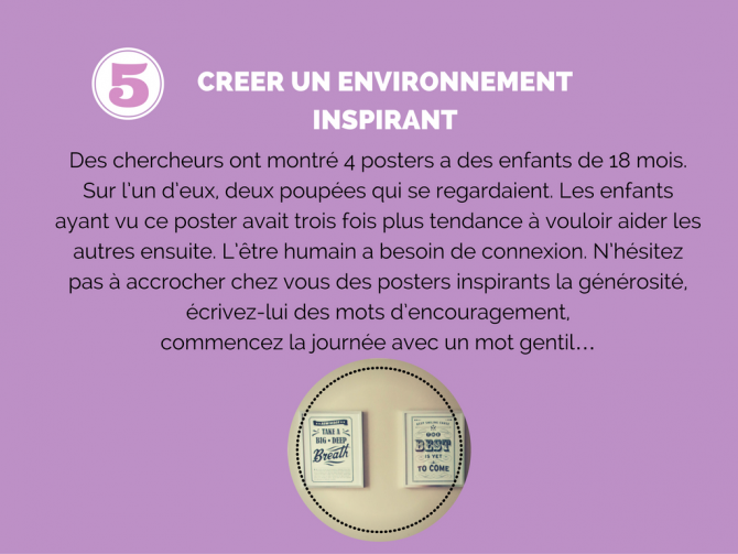 5) Créer un environnement inspirant