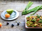 Salade de lentilles aux légumes arc en ciel