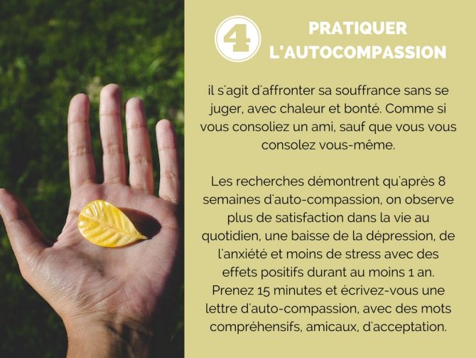 Pratique l'auto compassion