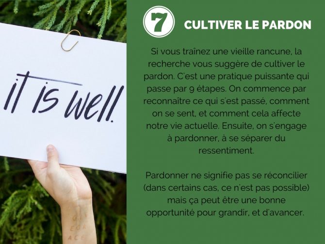 Cultiver le pardon