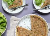 Quiche aux oignons rôtis et sésame