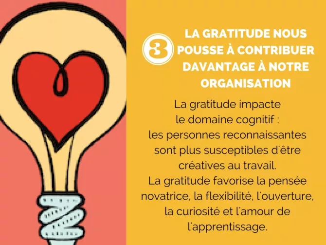 La gratitude pousse à contribuer davantage à notre organisation