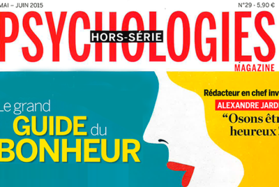 Article de Florence Servan-Schreiber dans le hors-série de PSychologies Magazine sur le bonheure